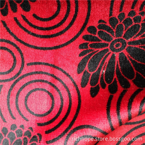 Printed Velvet African Curtain Fabric Polyester